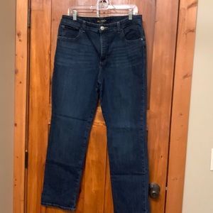 Lee relaxed fit, straight leg, high rise jeans, size 14